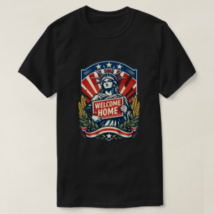 Camiseta Póster de Bienvenida a Casa Estatua de la Libertad