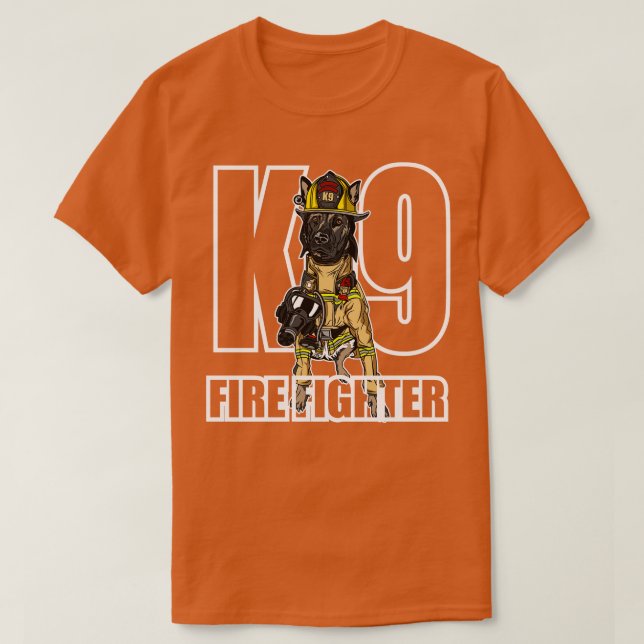 Camiseta Poster de bomberos de K9 (Diseño del anverso)