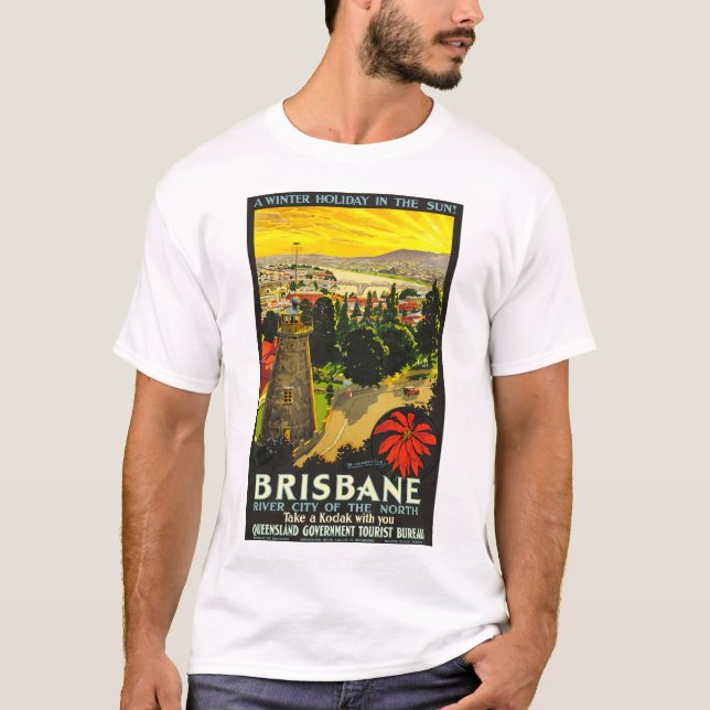Camiseta Poster de Brisbane Australia (Anverso)