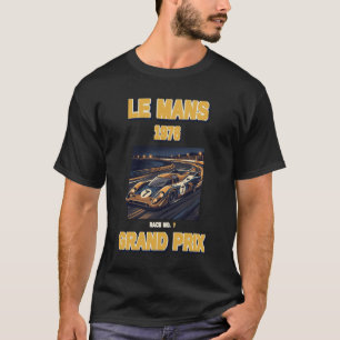 Camiseta Póster de carreras del Gran Premio de Le Mans 1976