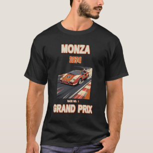 Camiseta Póster de carreras del Gran Premio de Monza 1974 V