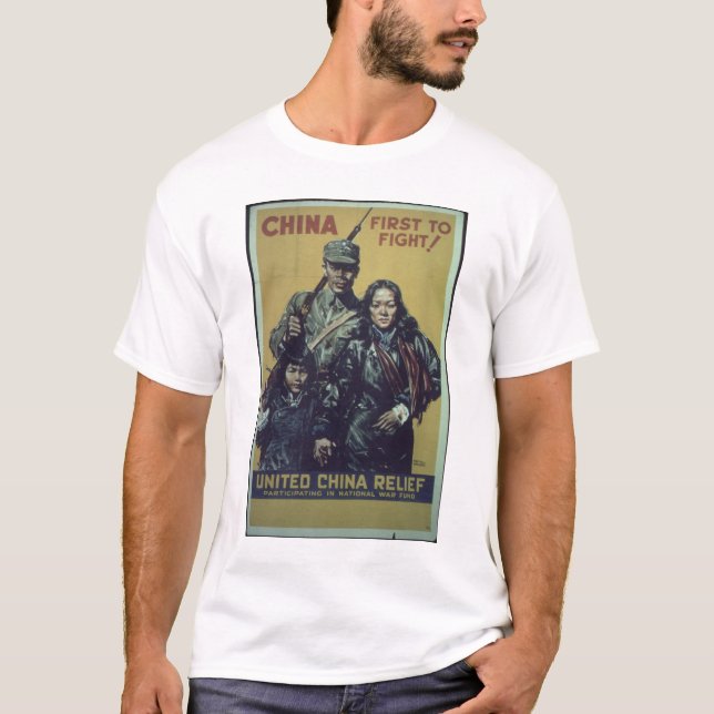 Camiseta Poster de China-First_to_Fight_Propaganda (Anverso)
