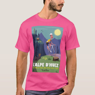 Camiseta Poster de Ciclismo de Alpe D'Huez
