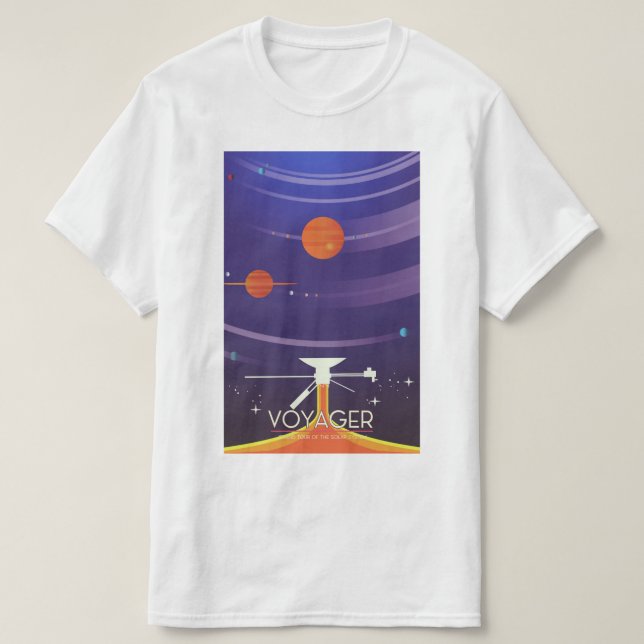 Camiseta Poster de Ciencia de Voyager Grand Tour (Diseño del anverso)