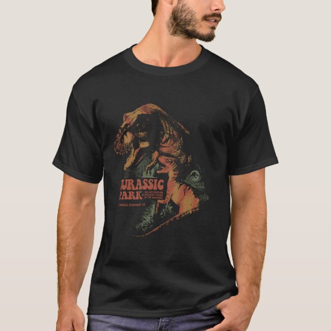 Camiseta Poster de cine Jurassic Park T Rex Drawn Summer 93 (Anverso)