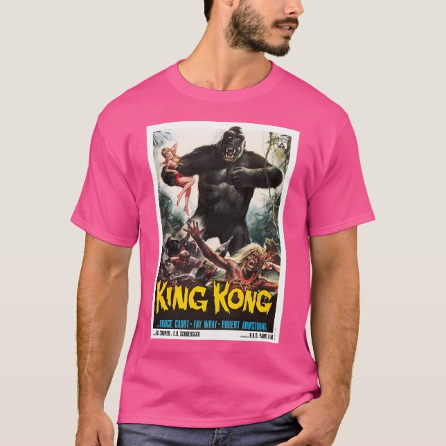 Camiseta Poster de cine King Kong 1933 Arte de aventura vin (Anverso)