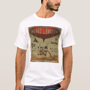 Camiseta Poster De Circo Francés De Dos Artistas En Aeronav