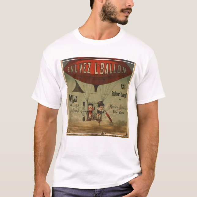 Camiseta Poster De Circo Francés De Dos Artistas En Aeronav (Anverso)