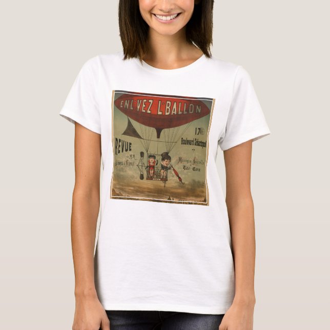 Camiseta Poster De Circo Francés De Dos Artistas En Aeronav (Anverso)