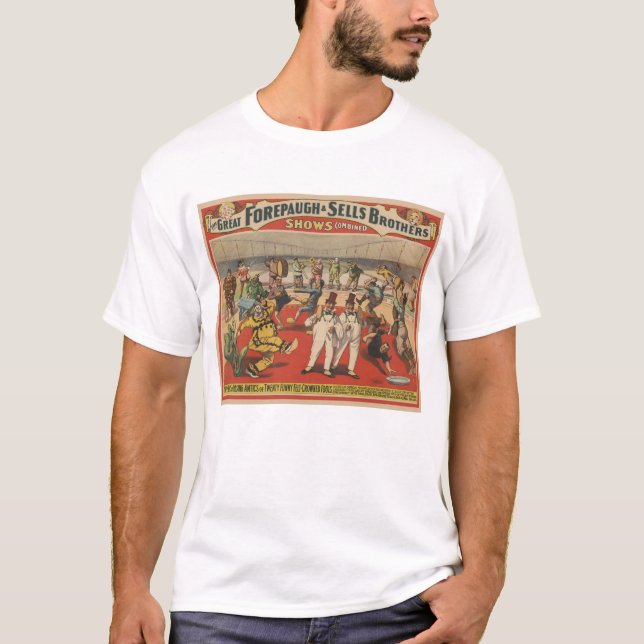 Camiseta Poster De Circo Mostrando Las Divertidas Anticas D (Anverso)