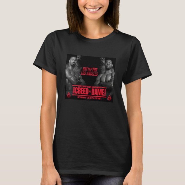 Camiseta Póster de Creed vs Dame rojo (Anverso)