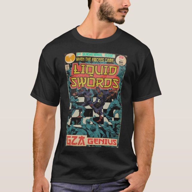 Camiseta Poster de espadas líquidas (Anverso)