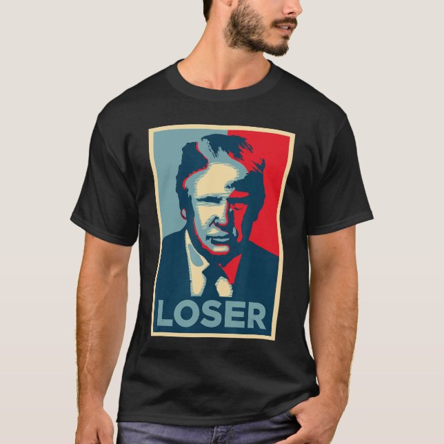 Camiseta Póster de esperanza anti Obama perdedor (Anverso)