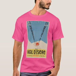 Camiseta Poster de esquí clásico Val D'Isere