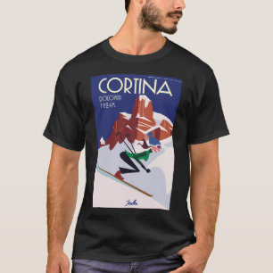 Camiseta Poster de esquí Cortina D'Ampezzo