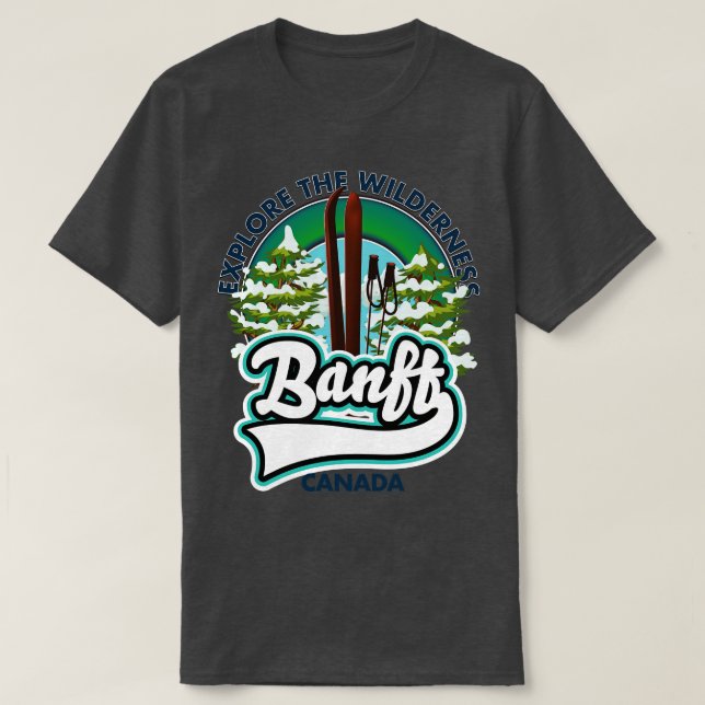 Camiseta Poster de esquí de Banff Canada (Diseño del anverso)
