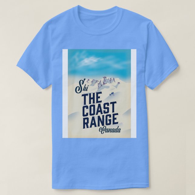 Camiseta Poster de esquí de Coast Range Canada (Diseño del anverso)