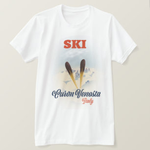 Camiseta Poster de esquí de Curon Venosta Italia