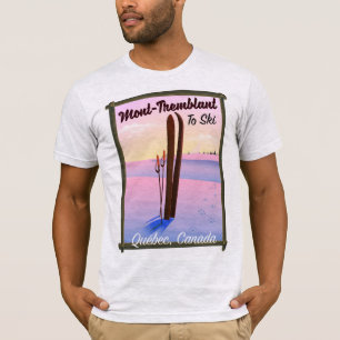 Camiseta Póster de esquí de Mont-Tremblant Québec.
