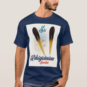 Camiseta Poster de esquí de Riksgrnsen Suecia