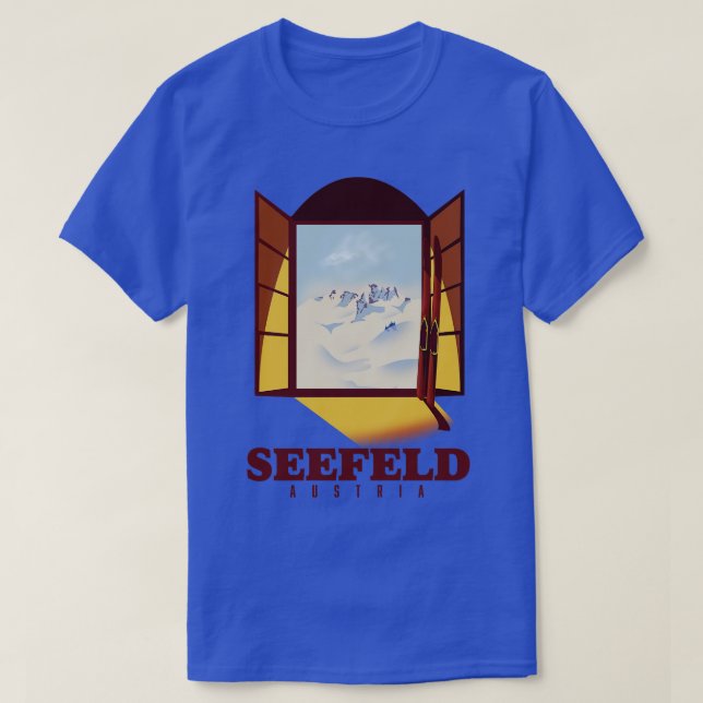 Camiseta Poster de esquí de Seefeld Austria (Diseño del anverso)