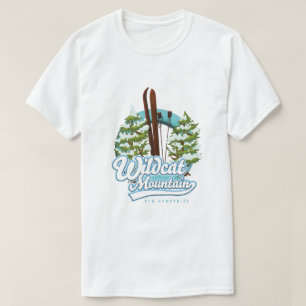Camiseta Poster de esquí de Wildcat Mountain New Hampshire
