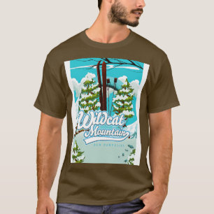 Camiseta Poster de esquí de Wildcat Mountain New Hampshire