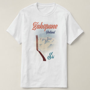 Camiseta Poster de esquí de Zakopane Polonia
