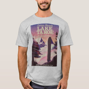 Camiseta Póster de esquí en Lake Tahoe Sierra Nevada EE. UU