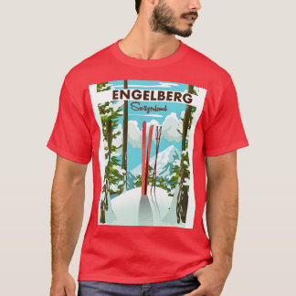 Camiseta Poster de esquí Engelberg Suiza
