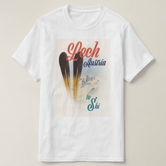 Camiseta Póster de esquí Lech Austria (Diseño del anverso)