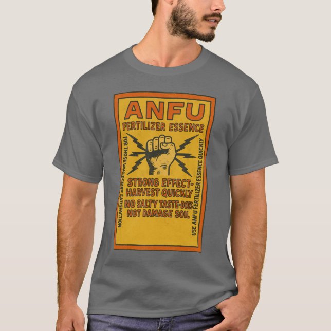 Camiseta Póster de Fertilizantes ANFU (Anverso)