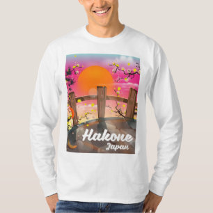 Camiseta Póster de flor de Hakone Japón.