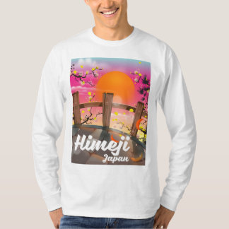 Camiseta Póster de flor de Himeji Japón.