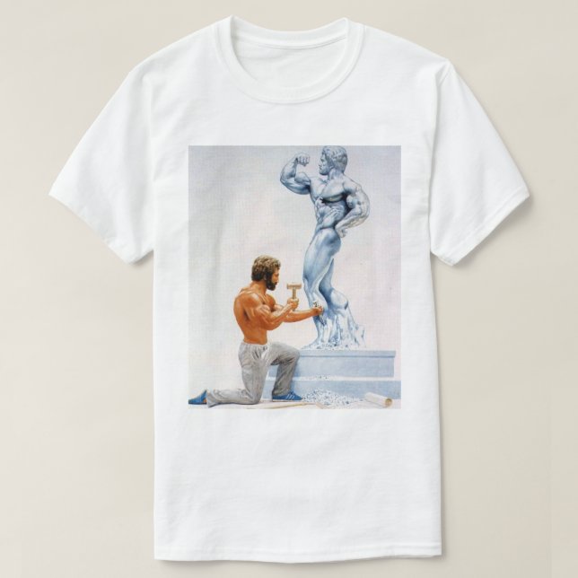 Camiseta Poster de gimnasia para la construcción de cuerpos (Diseño del anverso)