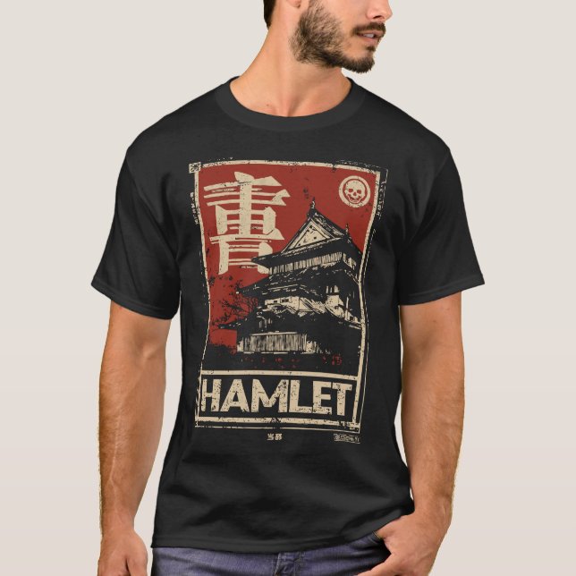 Camiseta Poster de Hamlet Shakespeare - Ukiyo-e japonés (Anverso)