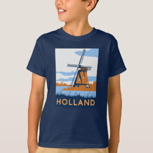 Camiseta Poster de Holanda del vintage