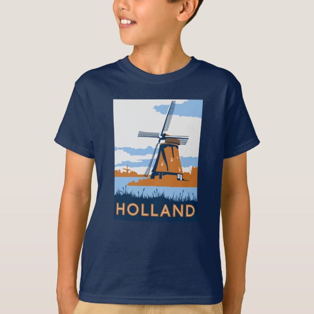 Camiseta Poster de Holanda del vintage (Anverso)