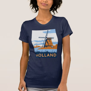 Camiseta Poster de Holanda del vintage