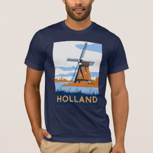 Camiseta Poster de Holanda del vintage