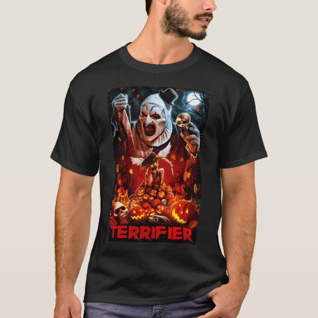 Camiseta Poster de horror aterrador (Anverso)