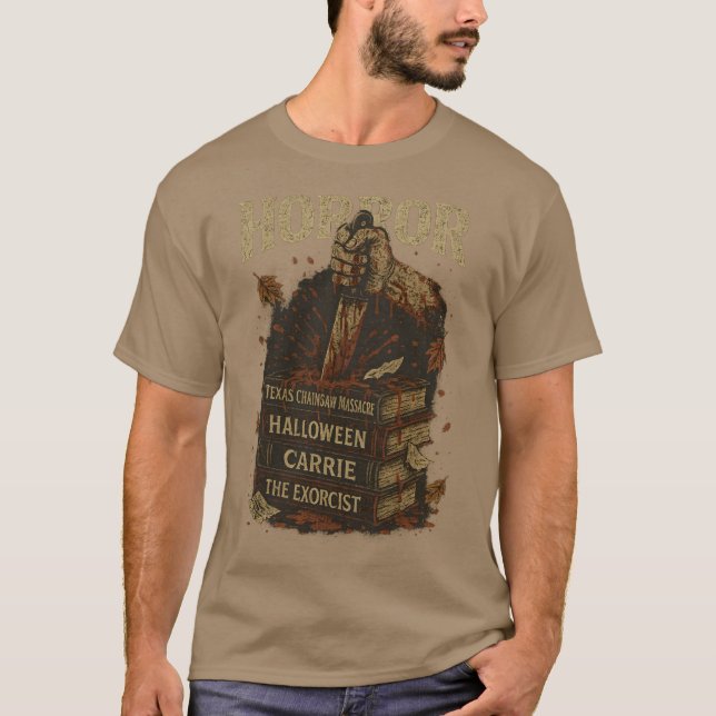 Camiseta Poster de horror retro de los años 70-80 (Anverso)