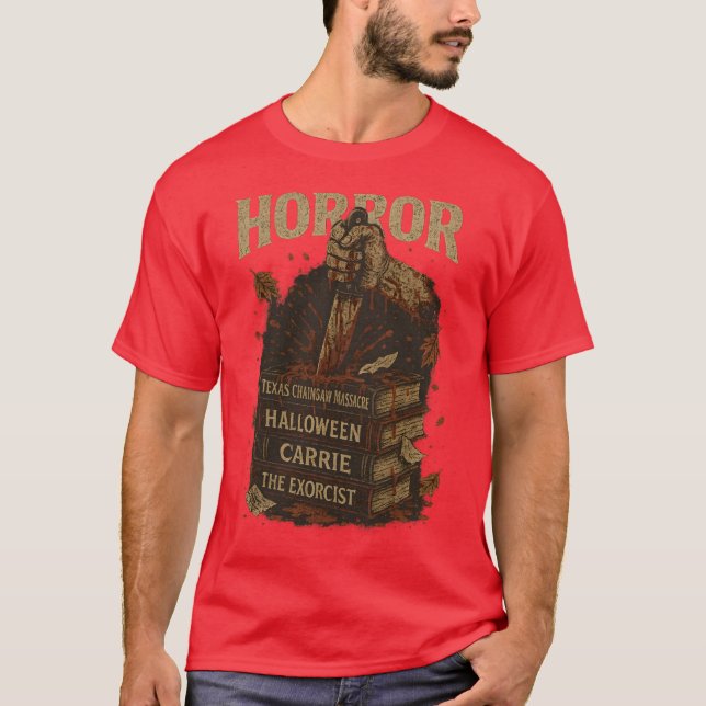 Camiseta Poster de horror retro de los años 70-80 (Anverso)