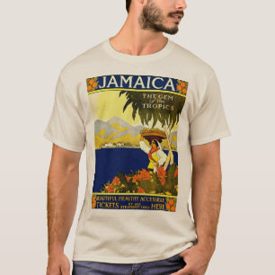 Camiseta Poster de Ilustracion de Viajes de Jamaica