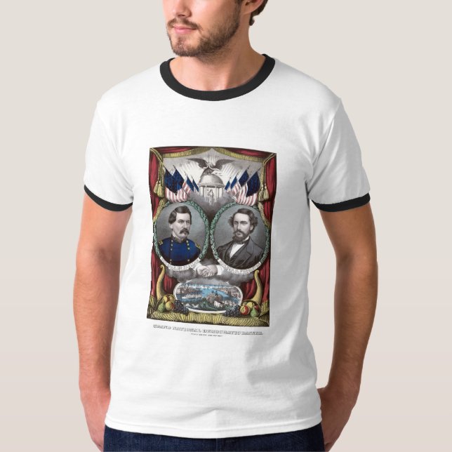 Camiseta Poster de la campaña de McClellan y de Pendleton (Anverso)