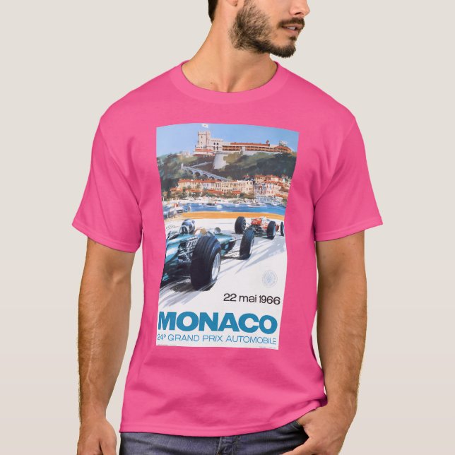 Camiseta poster de la Carreras del Gran Premio de Mónaco de (Anverso)