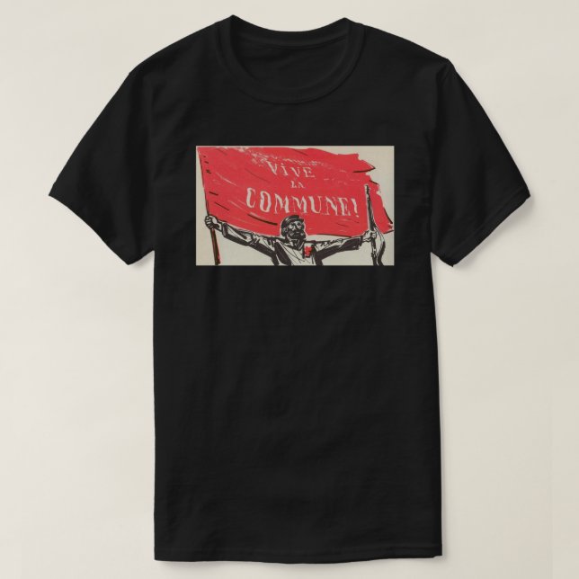 Camiseta Poster de la Comuna de París - Postal Vive Le Comm (Diseño del anverso)