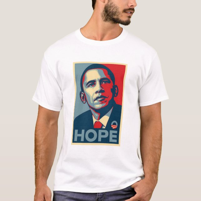 Camiseta Poster de la esperanza de Barack Obama (Anverso)