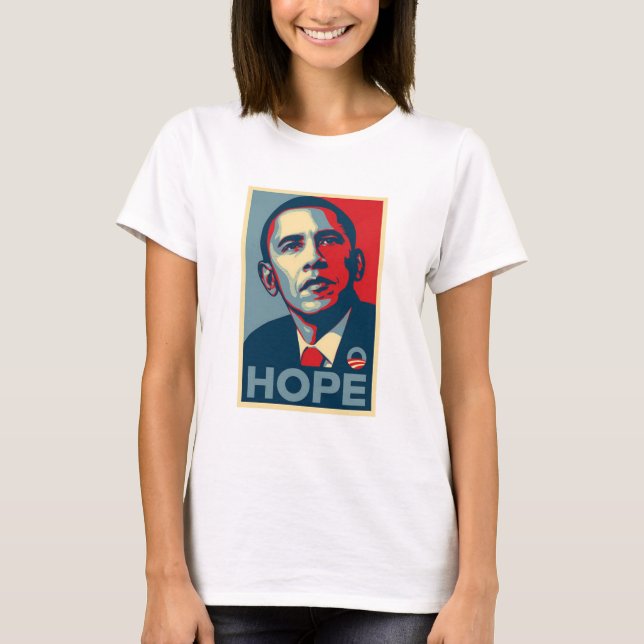 Camiseta Poster de la esperanza de Barack Obama (Anverso)