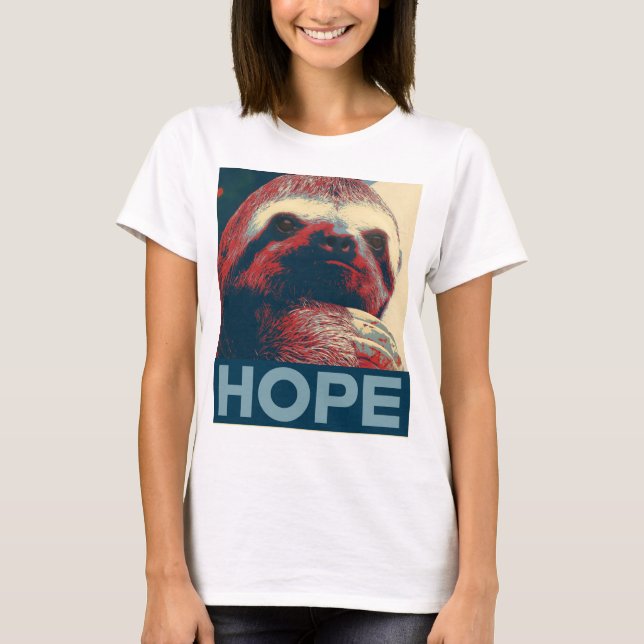 Camiseta Poster de la esperanza de la pereza (Anverso)